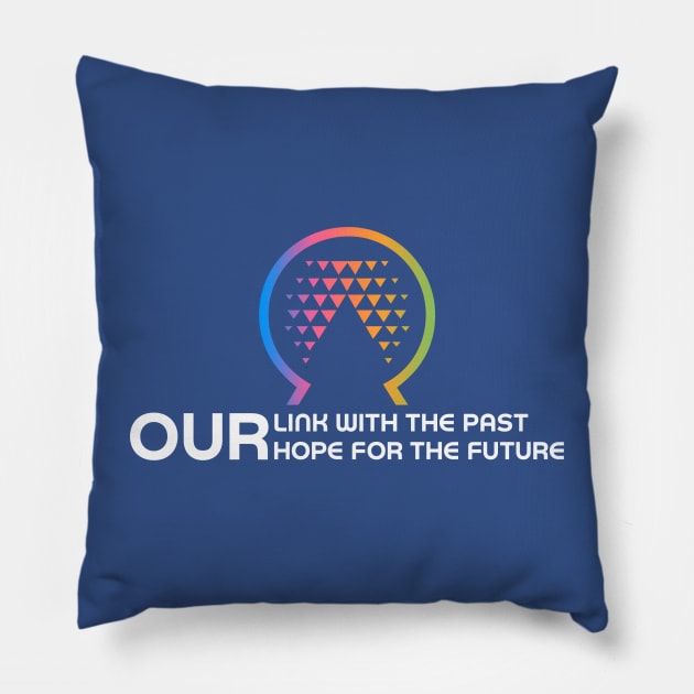 Spaceship Earth Tee 1986 Pillow by SpectroRadio