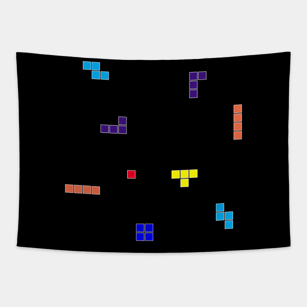 Tetris Scattered Tapestry by crtswerks