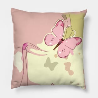 Summer Butterfly  Pastel Pillow