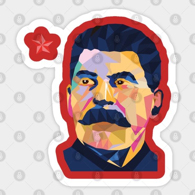 leerling vegetarisch Leger Joseph Stalin The Leader of the Peoples - Stalin - Sticker | TeePublic