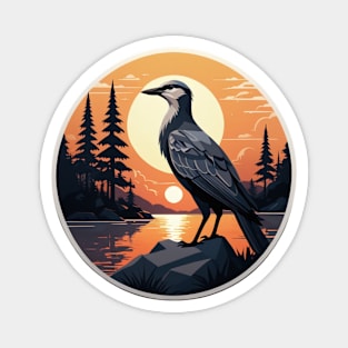 Sunset bird Magnet