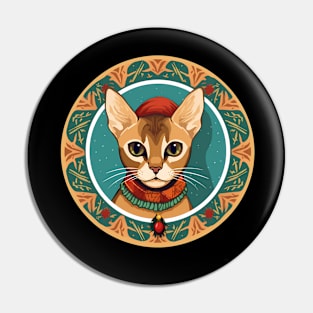 Abyssinian Cat Xmas Ornament, Love Cats Pin