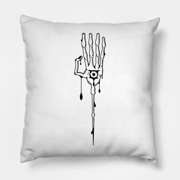 PALE MAN HAND Pillow by Shaun Manley