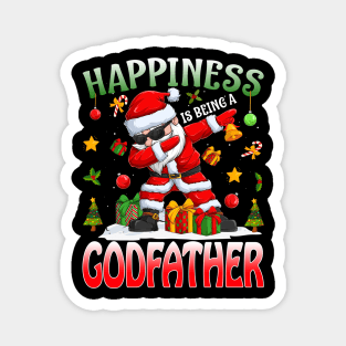 Happiness Is Being A Godfather Santa Christmas Magnet