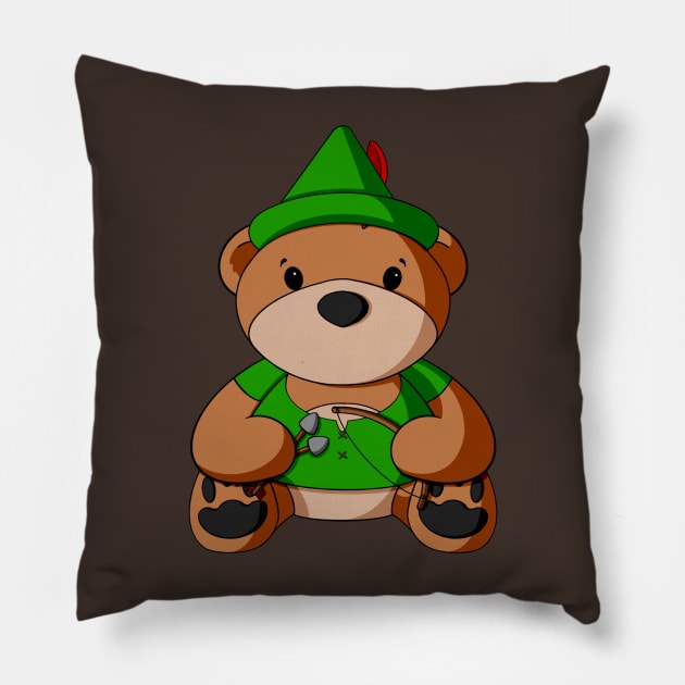 Robin Hood Teddy Bear Pillow by Alisha Ober Designs