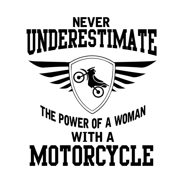 The power of a woman with a motorcycle by nektarinchen