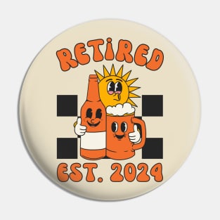 Personalized Retired 2024 | Retro Retirement Pin