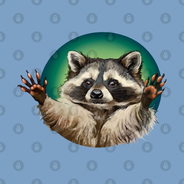 Raccoon Hug by Sierra Snipes Studio