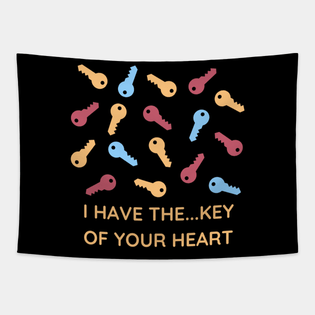 The Key For Your Heart Tapestry by Luis Vargas