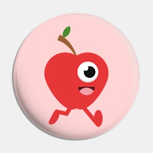 Running apple Pin