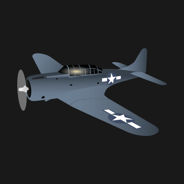 WW2 Douglas SBD-6 Dauntless Airplane by NorseTech