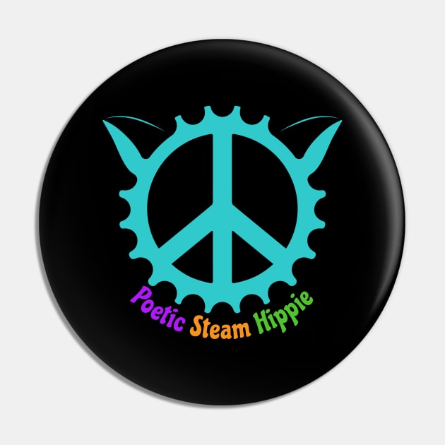 Colorful Logo Pin by Steamy Hippie