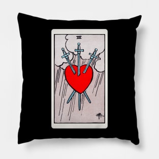 Card #52 - Three Of Swords - Rider Waite Smith Tarot Pillow