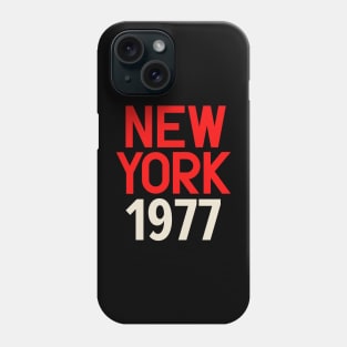 Iconic New York Birth Year Series: Timeless Typography - New York 1977 Phone Case