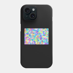 Stained glass print, colorful crystal shapes Phone Case