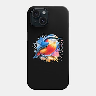 Watercolor Red Breasted Nuthatch Phone Case