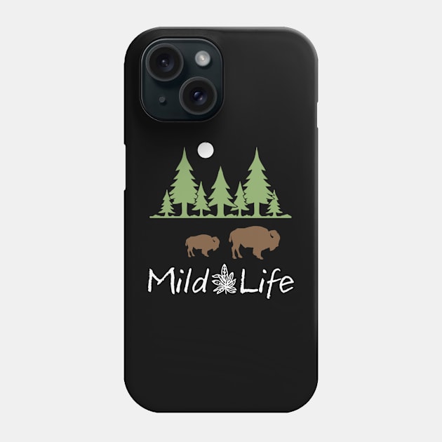 Living The Mild Life! Two Buffalo in the Woods Phone Case by ArtisticEnvironments