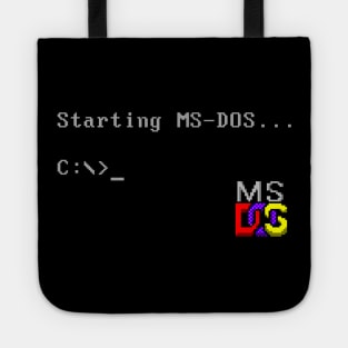 MS DOS Prompt // Retro Computer Nerd Nostalgia Tote