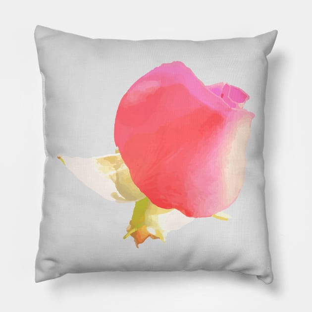 Painted Rose Pillow by corey_albrecht