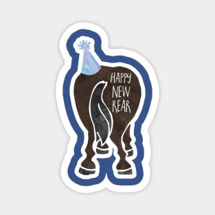 Happy New Rear - New Year's funny, joke, pun, gift Magnet