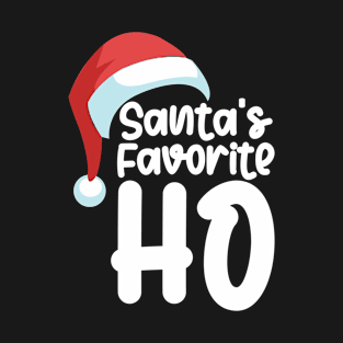 Santa's Favorite Ho T-shirt Couples Christmas Gift T-Shirt