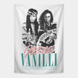 Milli Vanilli  /\/\\/  Vintage Style 90s Aesthetic Design Tapestry