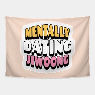 Zero base one zb1 mentally dating jiwoong zerose typography | Morcaworks Tapestry