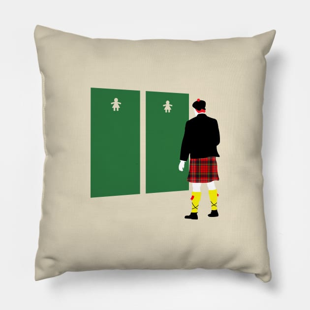 Meanwhile In Scotland Pillow by blackf0rk