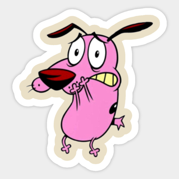 Dog Courage Cowardly Fan Art Courage Cowardly Dog Sticker