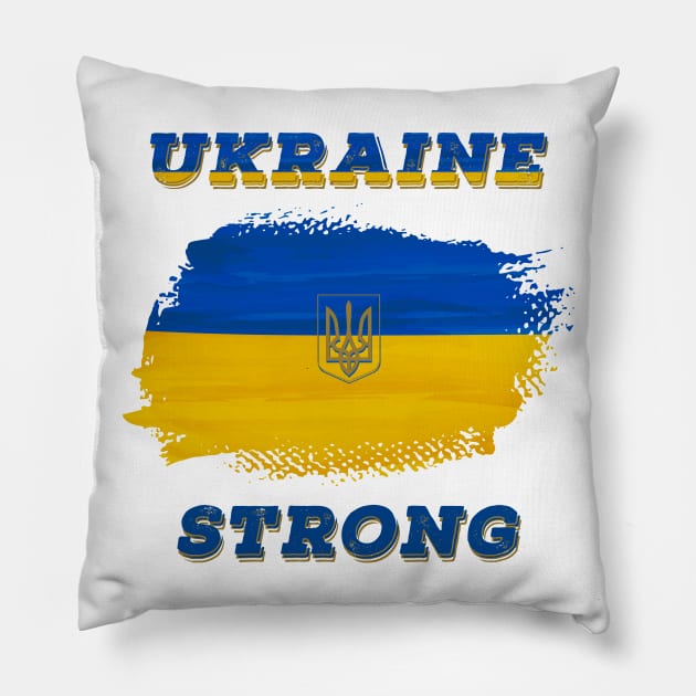 Ukraine Strong Pillow by Green Splash