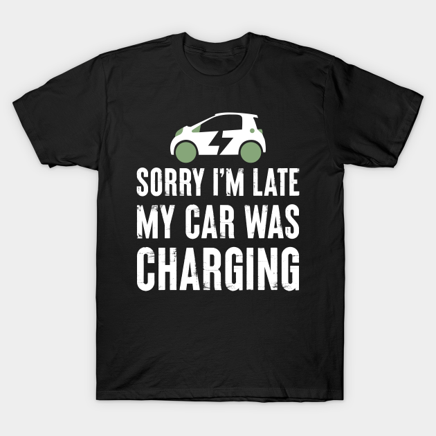 Discover Funny EV Car Electric Vehicle Gift - Electric Vehicle - T-Shirt