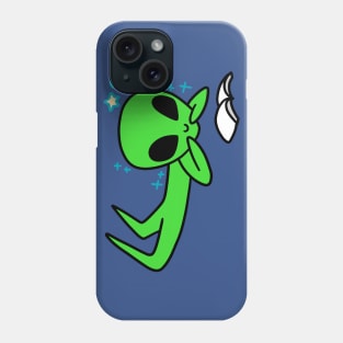 Alien Reading a Book Phone Case