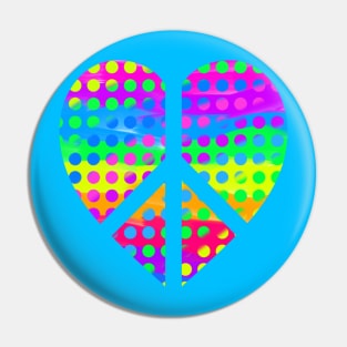 Pop Art Peace and Love Pin