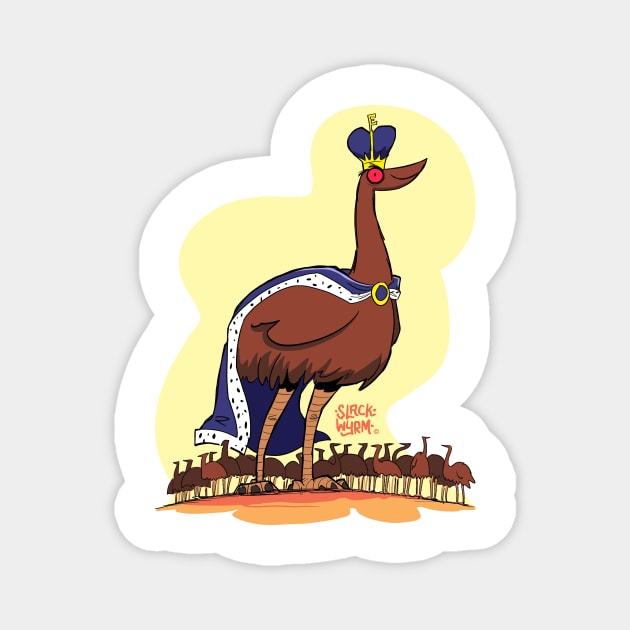 Big Brucey the Emu King Magnet by Slack Wyrm