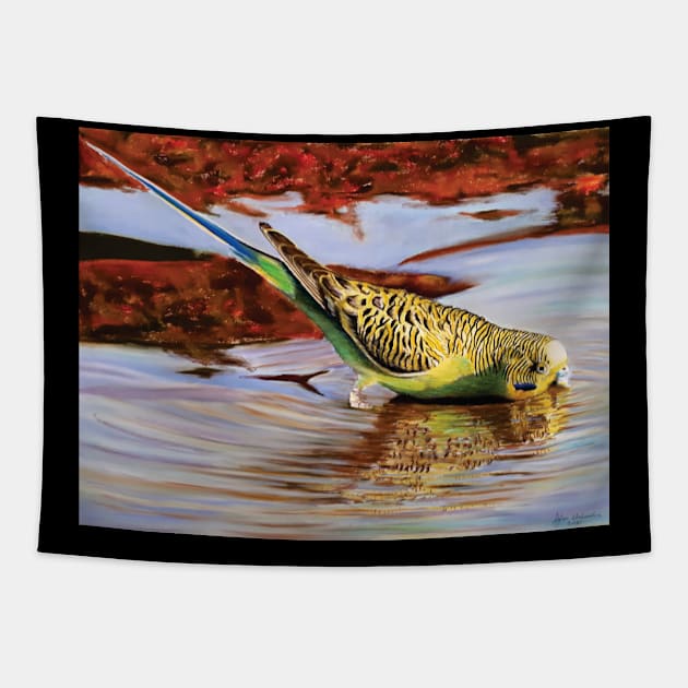 Budgie Tapestry by dylanshelmerdine