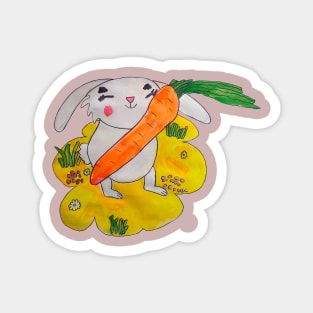 Easter carrot Bunny rabbit Magnet