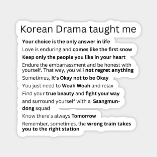 Korean Drama Taught Me Magnet