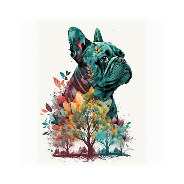 French Bulldog Contemplates Nature by Star Scrunch