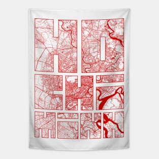 Ho Chi Minh, Vietnam City Map Typography - Oriental Tapestry