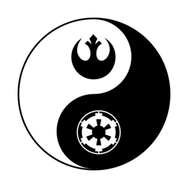 rebel empire yin yang galactic empire t shirt teepublic