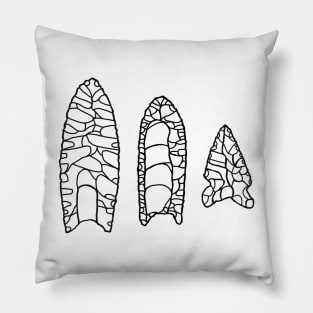 Three Projectile Points Pillow