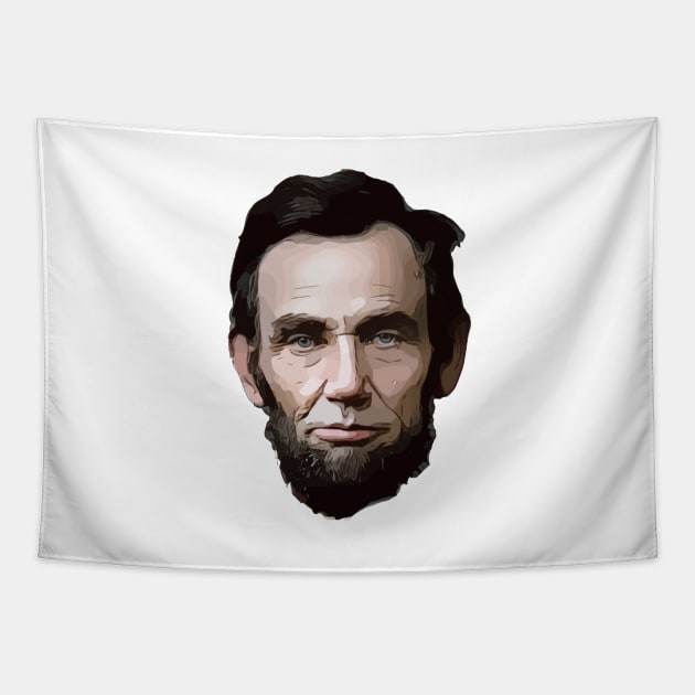 Abraham Lincoln 2 Tapestry by Playful Creatives