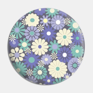 Scandinavian Style Floral Design Flower Pattern Pin