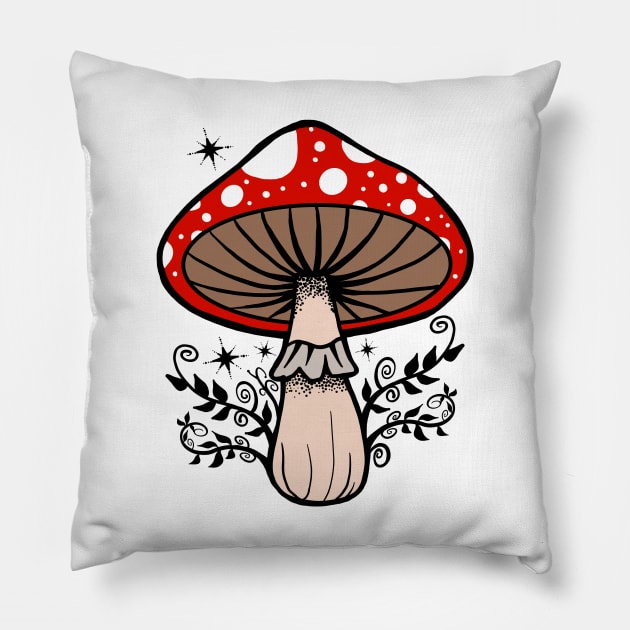 Mystic mushroom Pillow by Mystic Groove Goods