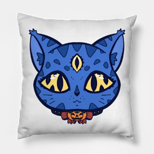 Three eyed Kitty Pillow