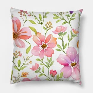 Wild flowers, Flowers pattern Pillow