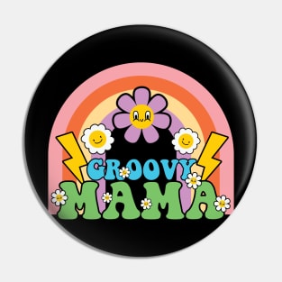 Groovy Mama Rainbow Retro Mama Pin