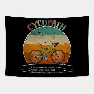 Funny Cycopath Design for Cyclists Tapestry