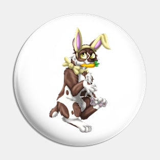 Bobtail BunnyCat: Chocolate Bicolor (Yellow) Pin