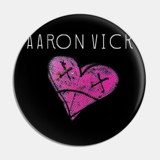 I 💜 AaronVick (White Font) Pin